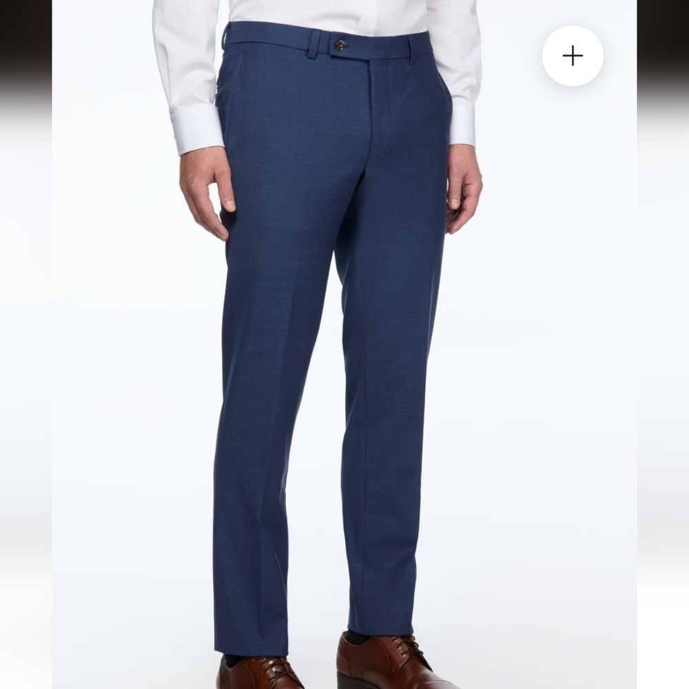 Riviera Jack Victor Blue Wool Blend Dress Pants Voyageur